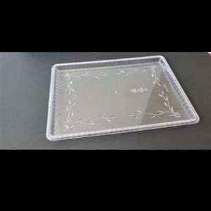 سینی طرح کریستال_پک ده عددی_ابعاد23×33_120 گرمی_مناسب سرو و پذیرایی