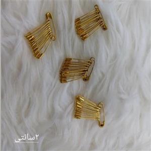 سنجاق قفلی ریز طلایی ارتفاع 2سانتی متر