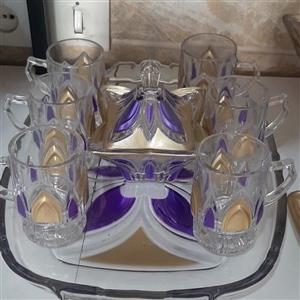 سرویس پذیرایی کریستال رنگی سوگا ژاپن رنگ ثابت کیفیت درجه یک