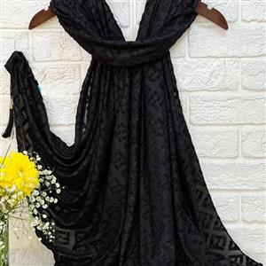 شال مخمل طرح مارک مجلسی منگوله دار قواره 200در75