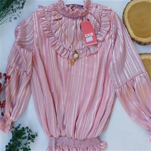 شومیز دخترانه جنس حریر  سایز 60 و 65