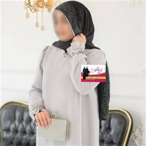 مانتو عبایی مجلسی خر ج کار  شده فری سایز و جنس کرپ حریر