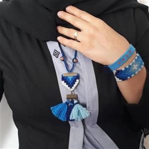 دستبند و گردنبند طرح رنگین کمان