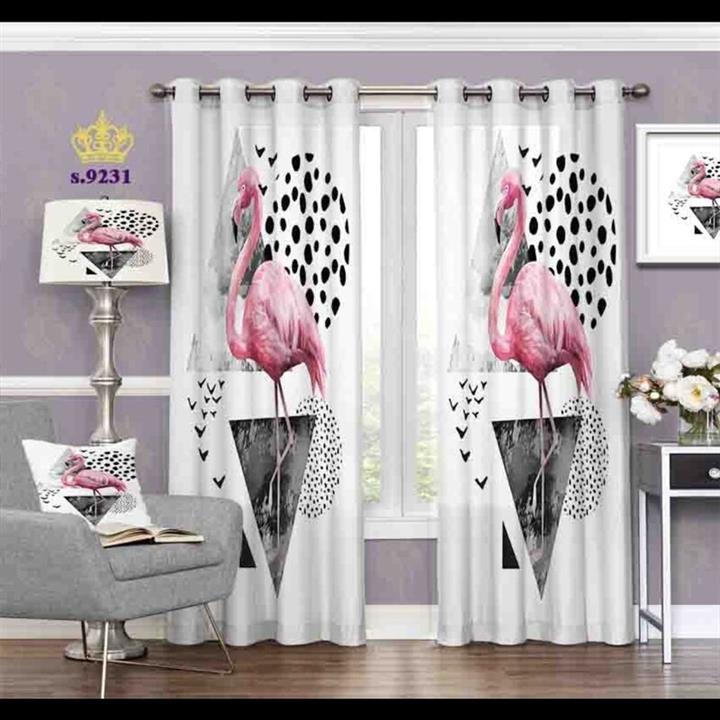 پرده اتاق خواب دو قواره طرح فلامینگو کد S9231