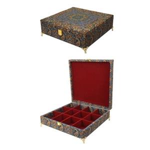 جعبه پذیرایی و کادویی ترمه ویژه پایدار  12 خانه مدل T کد 03