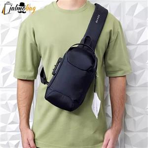 کیف دوشی مردانه بادی بگ پسرانه کتان بادی بگ خارجی باکیفیت بادی بگ طرحدار جدید کیف کج مردانه کیف بادی بگ کتان مشکی