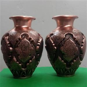گلدان برحسته قلمزنی