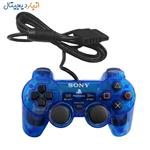 دسته بازی ps2 طرح BLUE GLASS آبی شیشه ای