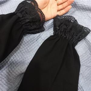 ساق دست زنانه کرپ مدل گیپور دار