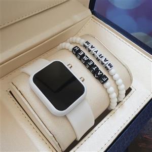 ساعت مچی ال ای دی . سفید led