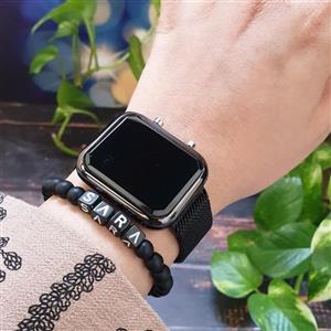 ساعت مچی ال ای دی بند حصیری صفحه بسیار زیبا. led