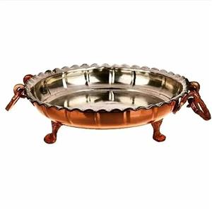 سینی 3 پایه گوشواره دار سایز 3 قطر 35 سانت