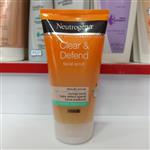 اسکراب نیتروژنا Neutrogena مدل Clear & defend کاهش دهنده عمق منافذ پوستی