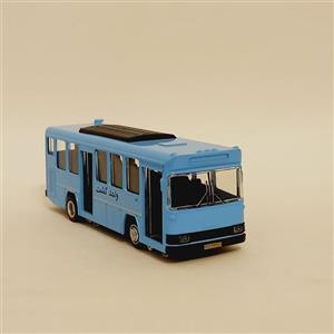 ماکت فلزی اتوبوس شرکت واحد عقبکش موزیکال در 4 رنگ مختلف ابی طول 15 سانتی متر 