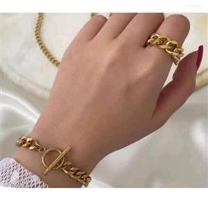 گردنبند طلا زنانه ست کارتیر با فقل  تی 