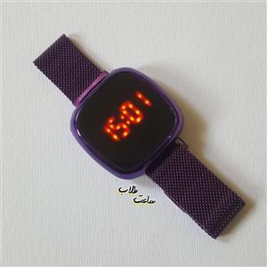 ساعتمچی مردانه و زنانه ال ای دی بنفش رنگ led touch