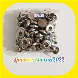دکمه چهارپارچه رنگ استیل سایز  آلفا 15