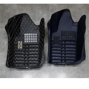 کفپوش پنج بعدی خودرو 206چرم گلدوزی شده در 3رنگ