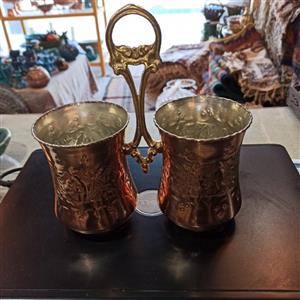 جا قاشق چنگالی مسی قلم دست