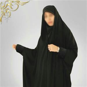 چادر صدفی نگین دار (دانشجویی) قد 175