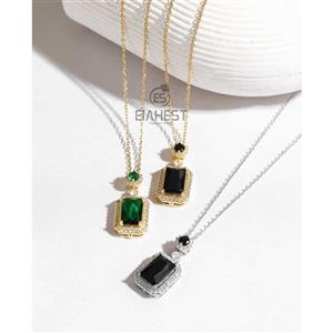 گردنبند استیل نگین دار