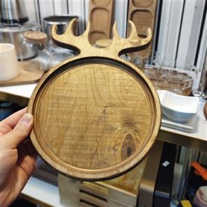 تخته سرو چوبی طرح شاخ گوزن 