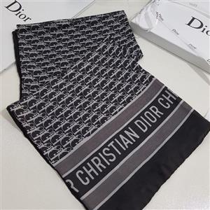 روسری ابریشم ژاکارد مشکی دیور