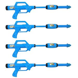 تفنگ آب پاش مدل غول پیکر بطری خور بسته 4 عددی ( رنگ آبی )