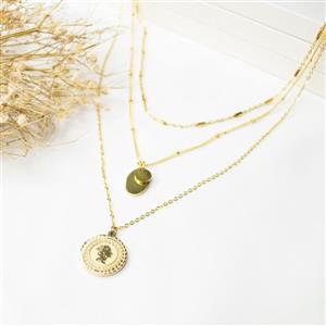 گردنبند زنانه استیل چند زنجیره الیزابت ضدحساسیت کد5786