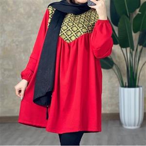 تونیک مانتویی مجلسی . تونیک مانتویی زنانه جنس ابروبادی . تونیک سنتی زنانه . تونیک کوتاه ابروبادی . تونیک سنتی ابروبادی