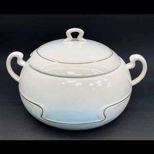 کاسه سوپ درب دار طرح رویال خط طلا