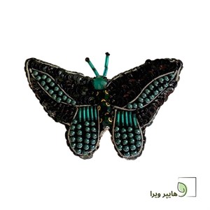 سنجاق سینه جواهردوزی طرح پروانه