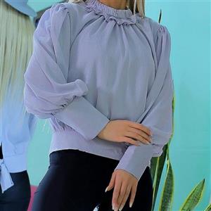 شومیز عروسکی شاین آستین پفی کالکشن عید 1402 با تخفیف ویژه