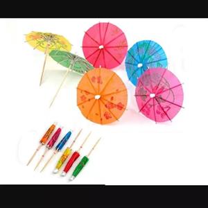 چتر تزئینی خلالی 10 عددی