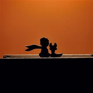 نشانگر کتاب بوک مارک طرح شازده کوچولو گیره ای رنگ مشکی