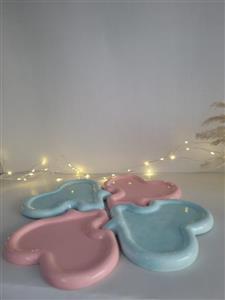 اردو خوری و رولت خوری  اردوخوری 2 پیاله سرامیکی استنددار مدل قلبی VENTI کد 1012 