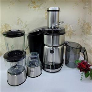 آبمیوه گیری 4 چهار کاره لمسی سفید 1200 وات یونیک