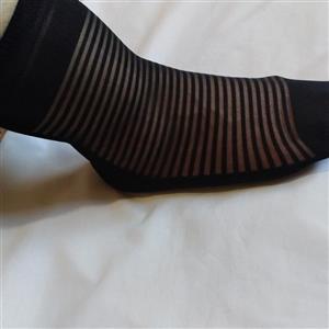 دو جفت جوراب زنانه شیشه ای رینگی رنگ مشکی فری سایز