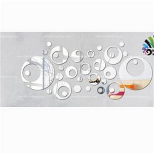 آینه دکوراتیو مولتی استایل طرح حباب، در دو رنگ طلایی و نقره ای،  قطر بزرگترین حباب 30 سانتی متر