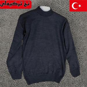 پلیور جنس آکریل ترکیه یقه گرد  رنگ ذغالی