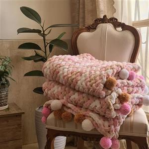 پتو نوجوانی دخترانه  و پتو نوجوان سایز 1.8در1.5 باکلی منگوله رنگی رنگی