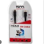 کابل HDMI 5m  4k  برند تسکو با کیفیت بالا و مناسب برای تصاویر با کیفیت
