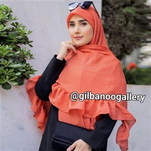 روسری دورچین زیبا وال اسلپ نخ  زیبا قواره 135
