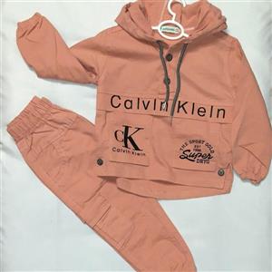 ست 2  تیکه بلوز جلو بسته و شلوار دخترانه شیک و اسپرت