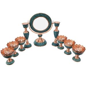 ست 9 تکه هفت سین فیروزه کوبی کد 424 