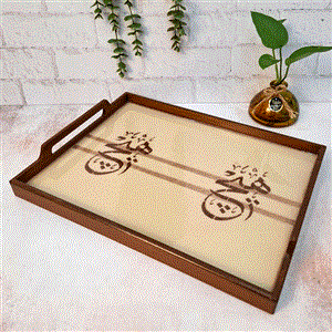 سینی رزینی چوبی