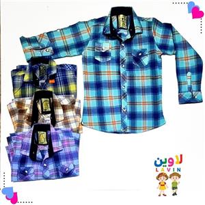 پیراهن چهارخونه پسرانه در 4 رنگ از سایز 1 تا سایز 6