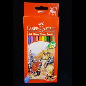 مداد رنگی 12 رنگ کلاسیک  جعبه مقوایی FABER  CASTELL