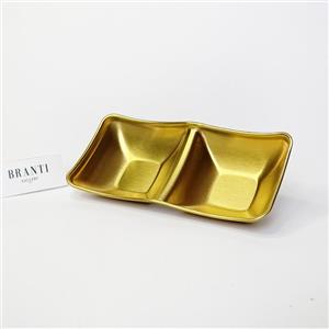 اردو خوری و رولت خوری  اردوخوری 2خانه پیوتر طلایی داخل سرامیک با 2قاشق چایخوری 