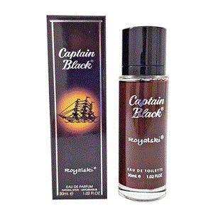 عطر کاپیتان بلک پرفیوم از شرکت EFF انگلستان در اسپری شیشه ای 30 میل